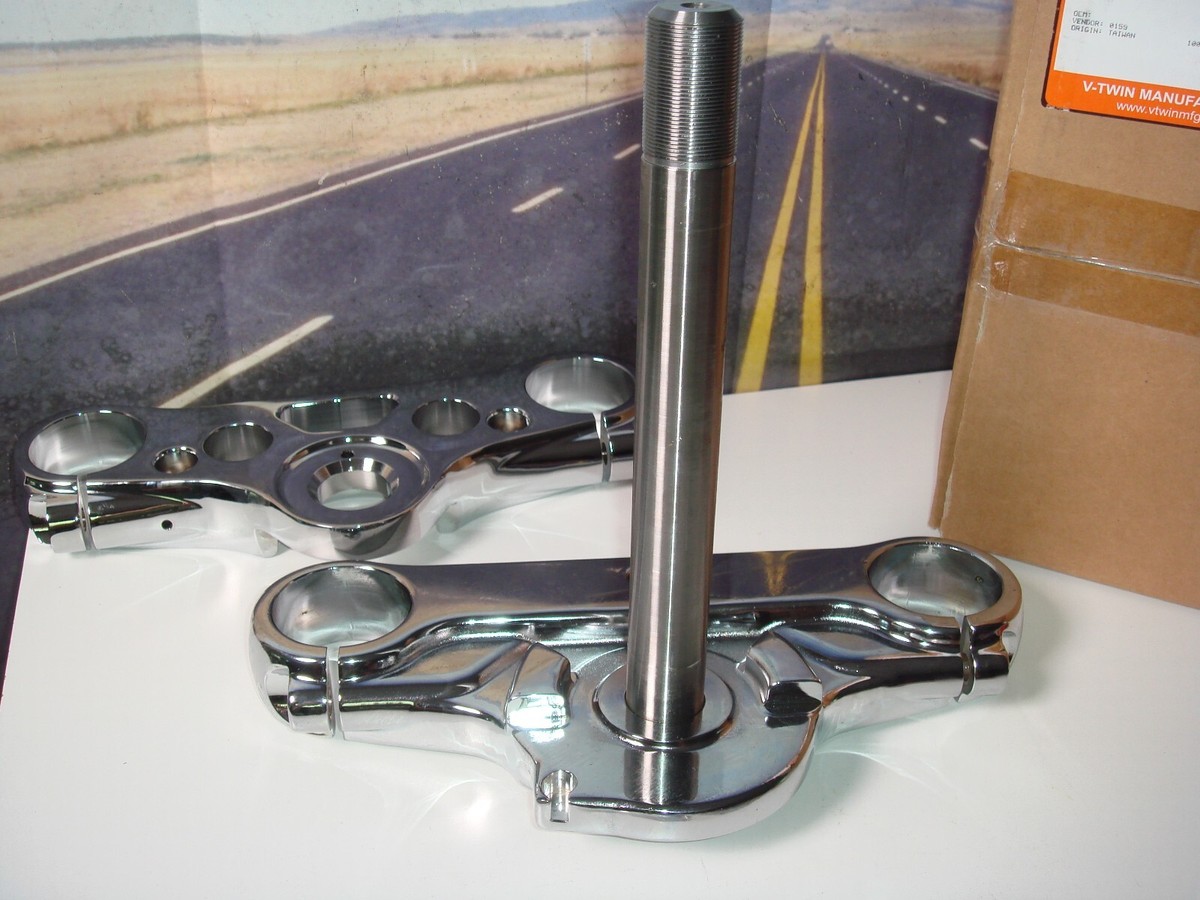 Harley FXD 49mm Triple Tree Chrome Upper Lower Kit 2006-2007 V