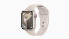 Apple Watch Series 9 45mm Aluminum Case with Sport Loop - Light Pink, One...