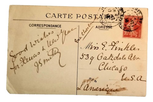 12 Rue Chalgrin, Avenue Du Bois De Boulogne Postcard. 1912. Paris, France - Picture 2 of 3