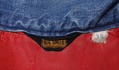 Big Smith Short Zip Work Jacket Vintage Indigo Denim Chore