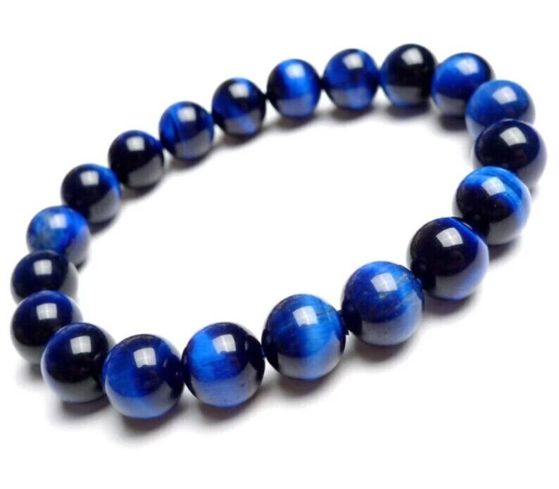 Collier Pendentif Lapis Lazuli Bleu Intense - Cabochon 25mm Monté Main Sur Jonc Acier - Neuf