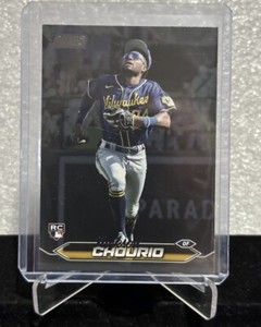 2024 Topps Stadium Club JACKSON CHOURIO RC Black Foil Milwaukee Brewers #184