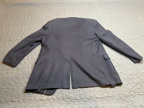 Vintage Hart Schaffner Marx Gold Trumpeter Wool Navy Blazer Jacket 42 - Picture 2 of 14