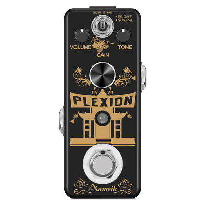 Amuzik Plexion Distortion Effect Pedal for Guitar or Bass with