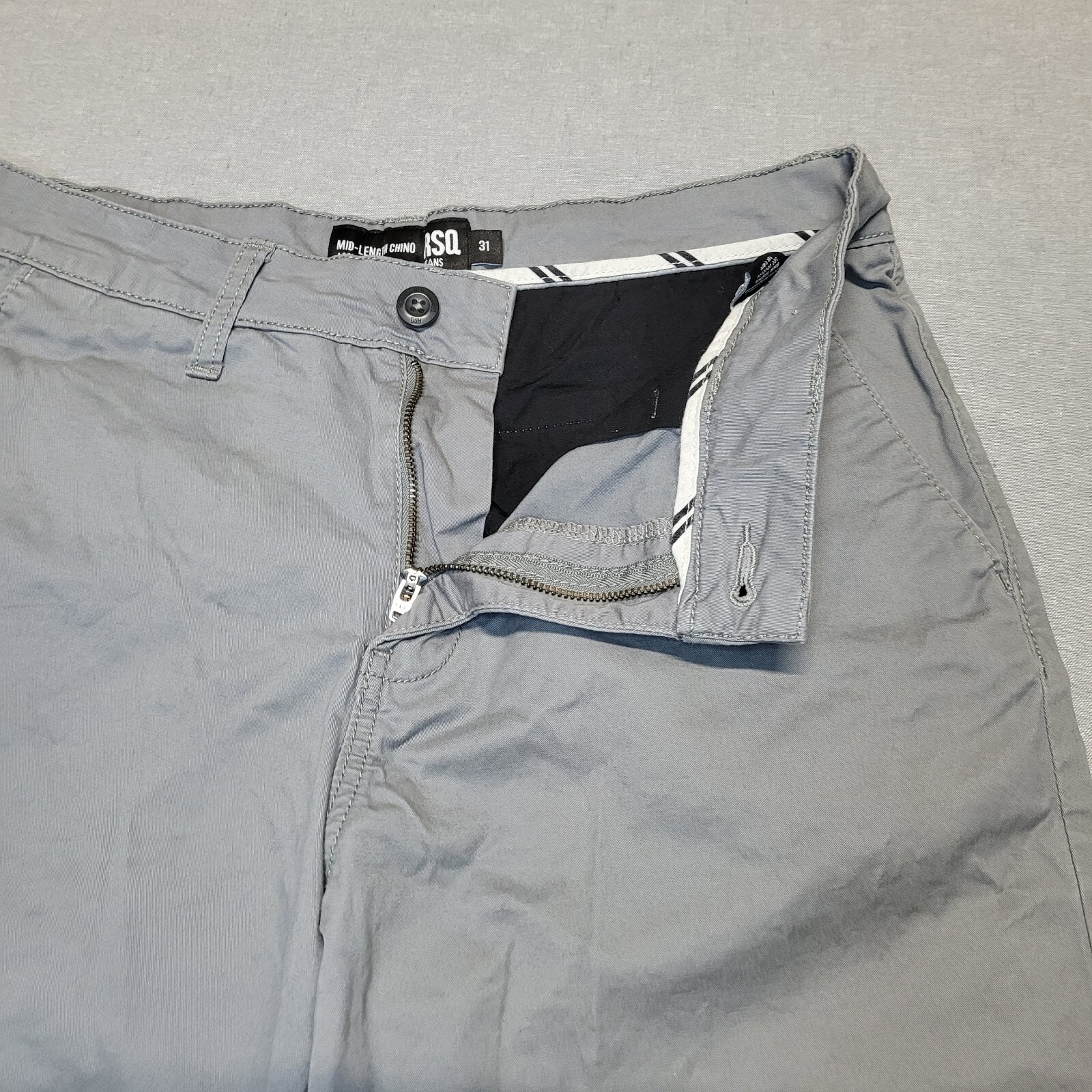 RSQ Jeans Mid Length Chino Above Knee Mens Shorts Size 31 Gray eBay