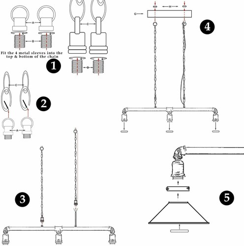 Lámpara colgante retro industrial pantalla de techo suspendida lámpara de metal Reino Unido - Imagen 4 de 20