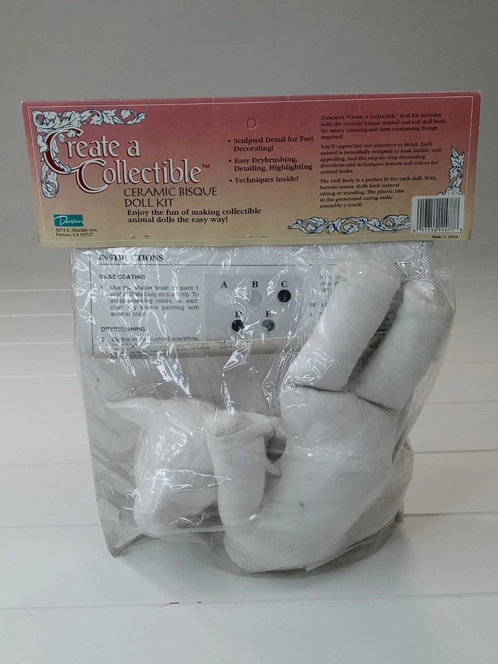 Duncan Create a Collectible Cerámica Bisque Muñeca Kit Cordero Butterick Patrón 6189 Foto 2 de 4