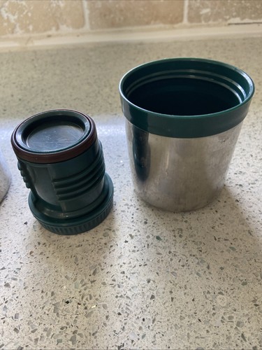 Vintage USA Made Aladdin Stanley Thermos Green 1 Quart Vacuum Bottle - Picture 13 of 15
