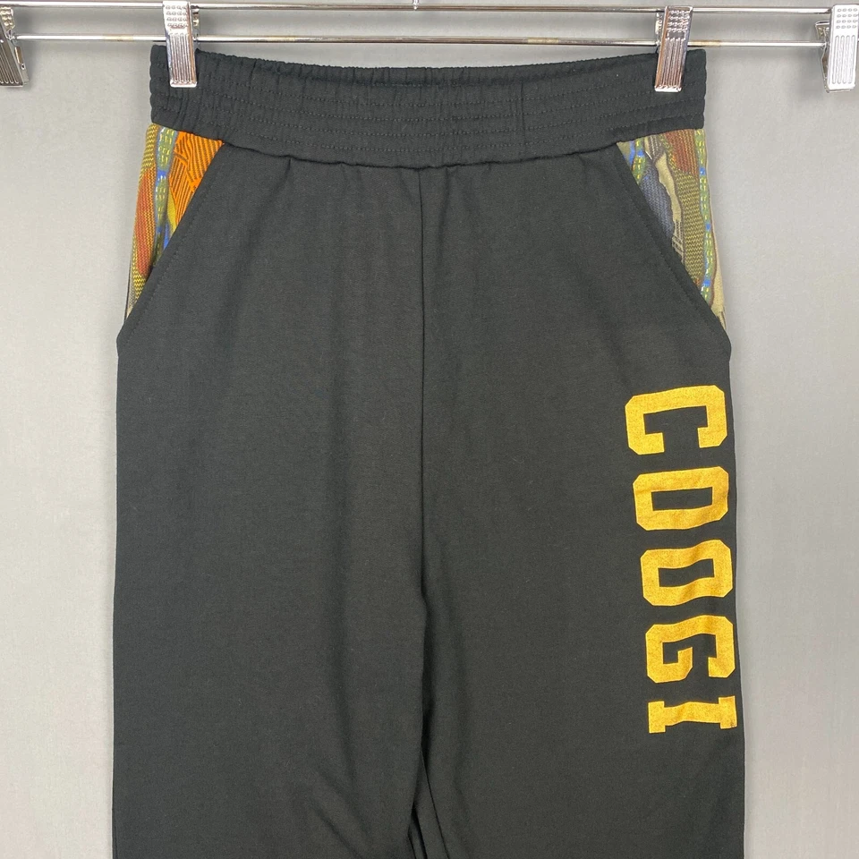 Pantalones deportivos Coogi para niños 18 negros con logotipo multicolor bolsillos elásticos en la cintura ligeros Foto 2 de 4