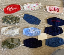 GAP 4 Sets Adult PACK 2 LAYED ADJUSTABLE FACE MASK 100 COTTON 12 Masks Total