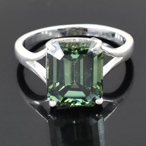 Bague Solitaire Argent 925 Rhodié Avec Gros Diamant CZ - Taille 54 - Neuf Sans Emballage