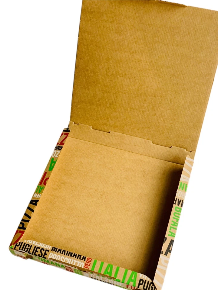 Pizza Boxes (ECO BOX) Made in Italy - Size 13"x 13"x 1".5/8  Pack of 75 - Image 2 of 3