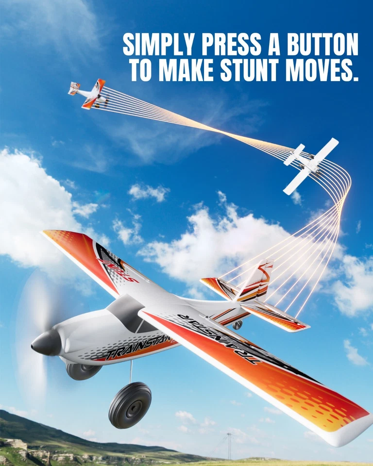 Volantex Trainstar Stunt RC Plane One Key Aerobatic RC Aircraft 2.4G 4CH RTF Toy - Image 4 of 4