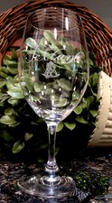 Limited Edition SEXTANT Estate Winery Riedel 8? Crystal Wine Glass ~ PRISTINE!
