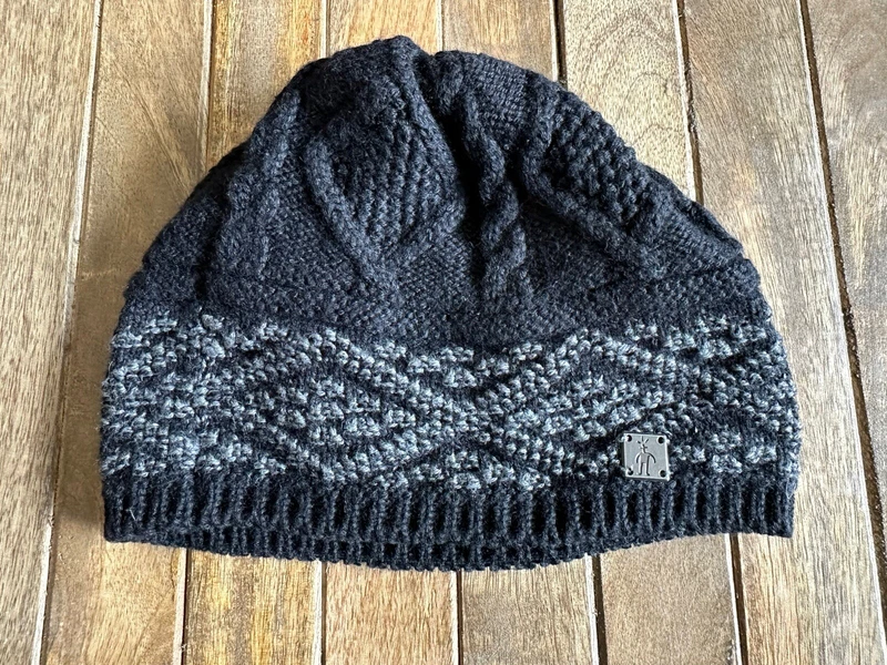 smartwool knit luxe beanie hat gray 