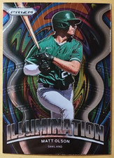 2022 Prizm Baseball Matt Olson #IL-12 Illumination Insert Oakland Athletics