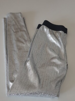 Paco Rabanne NP 250,- Leggings Silber Dg 36 S