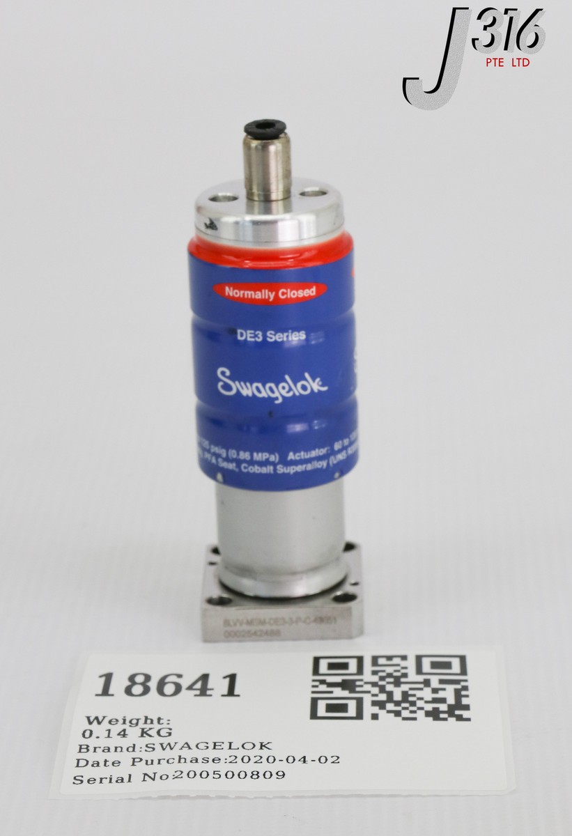 18641 SWAGELOK DE3 SERIES DIAPHRAGM VALVE 6LVV-MSM-DE3-3-P-C-49051