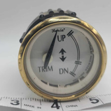 Faria Trim Gauge White Face Gold Trim