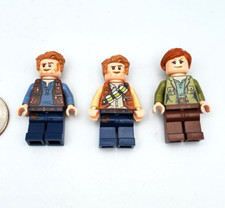 LEGO Jurassic World Minifigure Lot x3 Owen Grady Claire Dearing
