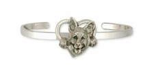 German Shepherd Bracelet Jewelry Sterling Silver Handmade Dog Bracelet GS11-TCB