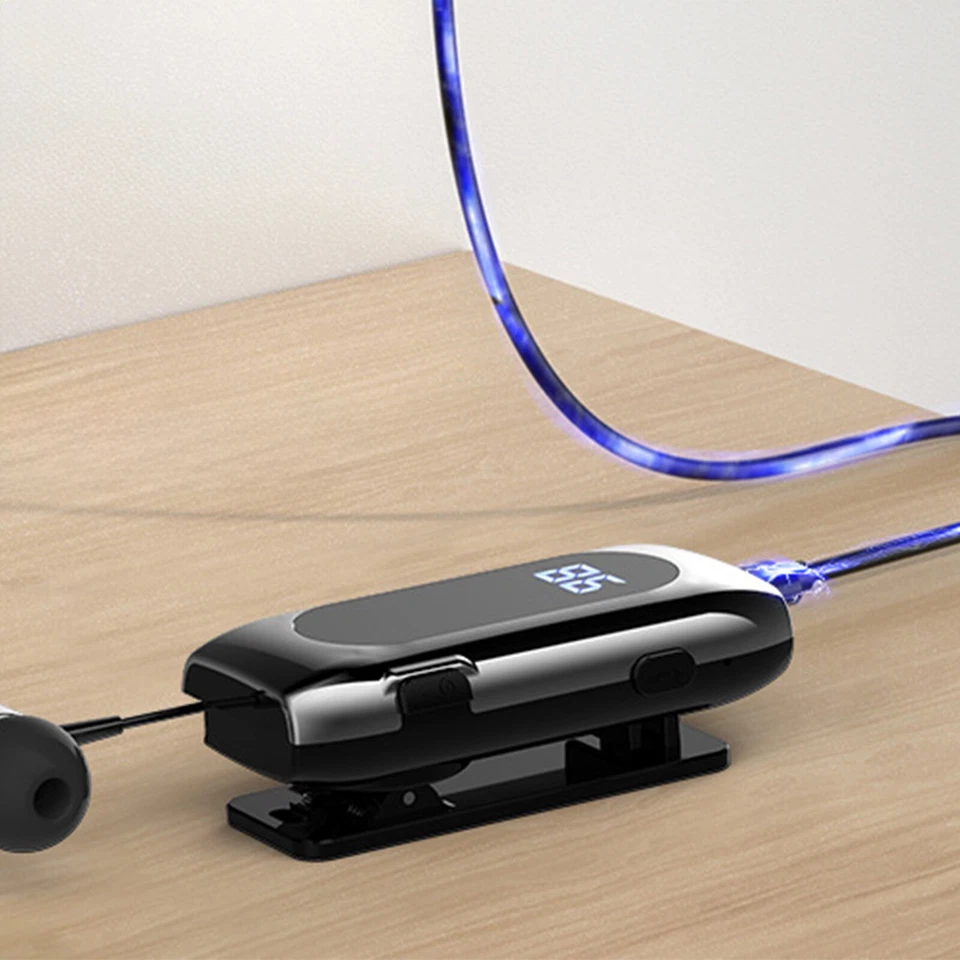 无线蓝牙 V5.2 耳机 可伸缩电缆 耳内 单运动耳机 — 第 3/4 张图片