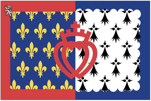 Sticker Flagge Frankreich – 70 X 100 Mm, Wasser- & Sonnenbeständig | Aufkleber Mit Landkarte & Loire-Motiv