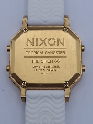 Nixon Siren Tropical Gangster Unisex White Rubber Quartz Digital