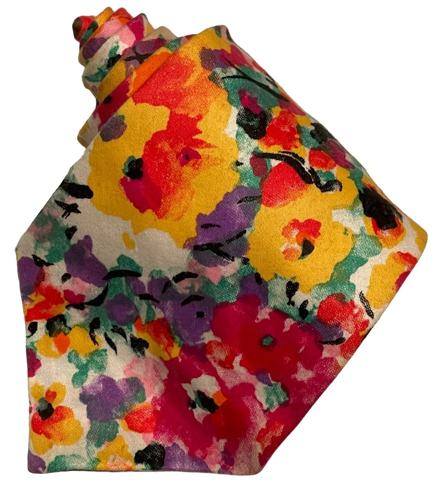 Corbata floral de diseñador ELEMENTS 100 % algodón para hombre 57” X 3,5” Foto 2 de 4