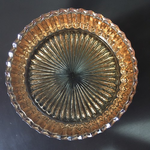Vintage Florigold Lustre / Carnival Glass Covered Dish Rose Iridescent Candy - Picture 5 of 11