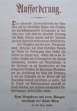 AUFFORDERUNG - MAUERANSCHLAG ZUR EIND&Auml;MMUNG DER DEMONSTRATION 1848 Faksimile