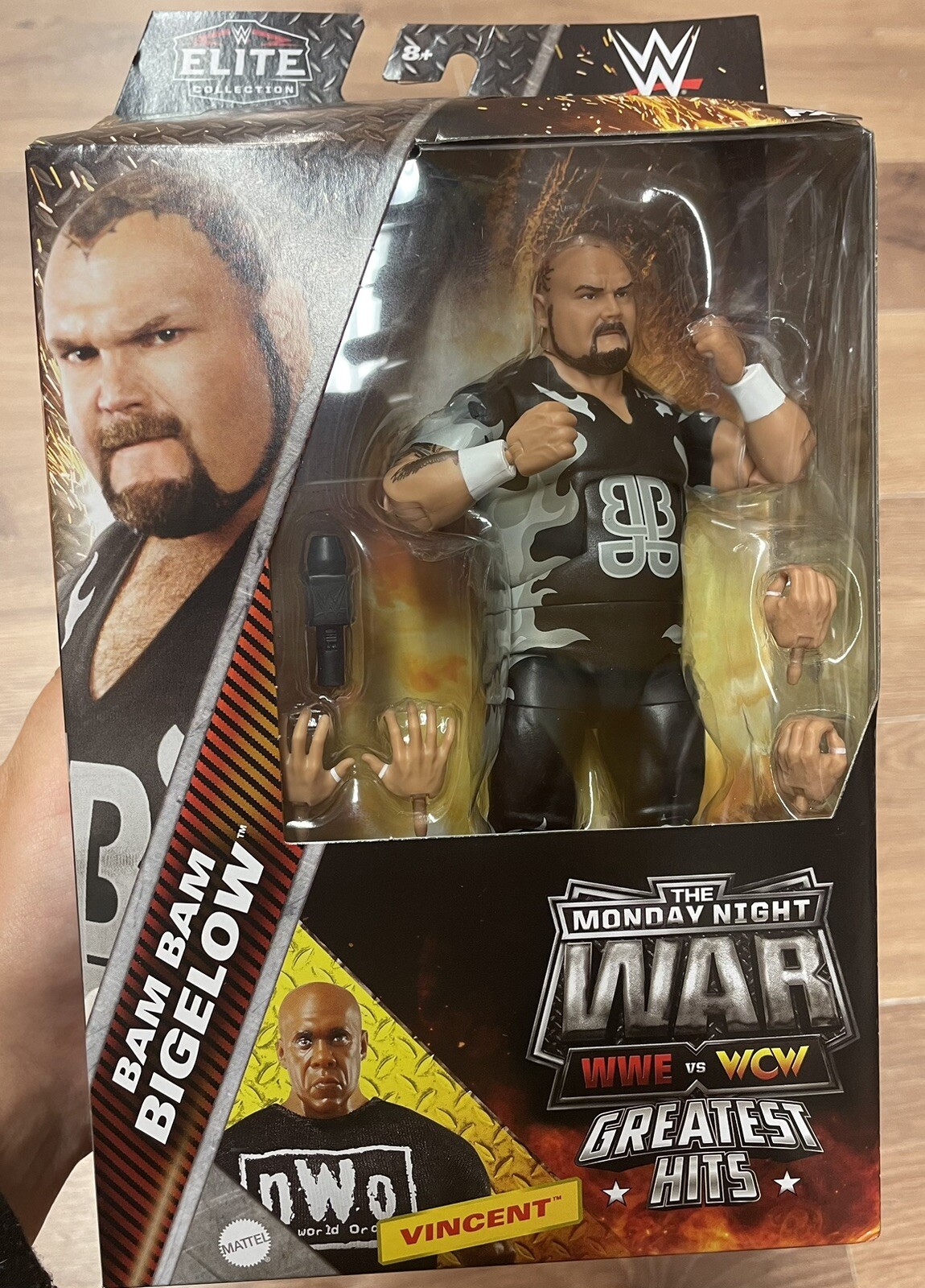 Figurine WWE Bam Bam Bigelow Elite Monday Night Wars en vinyle premium pour collectionneur