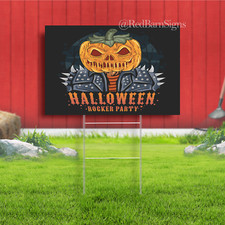 Halloween pumpkin rocker party yard sign