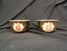 Lot of 2 Fruit Bowls MHM Handarbeit Bavaria 22 Karat Gold 4 1/2" Diameter VGC