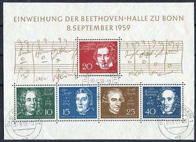 Beethoven Block No. 2 Clean Stamped Stempel Wörth Donau (Gebraucht)