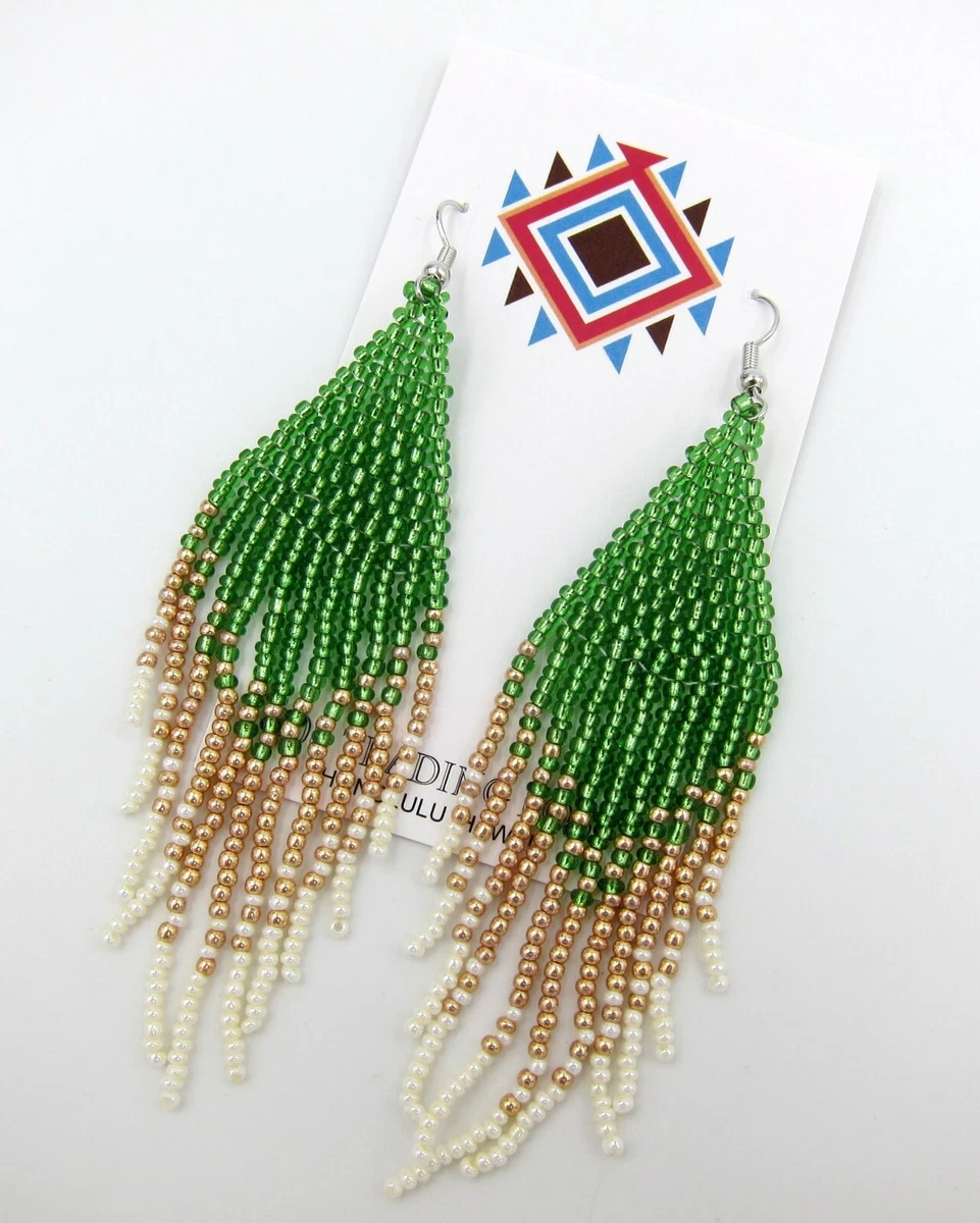 Beaded powwow shop earrings