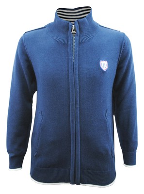 Boys Zara Fine Knit Zip Up Cotton 