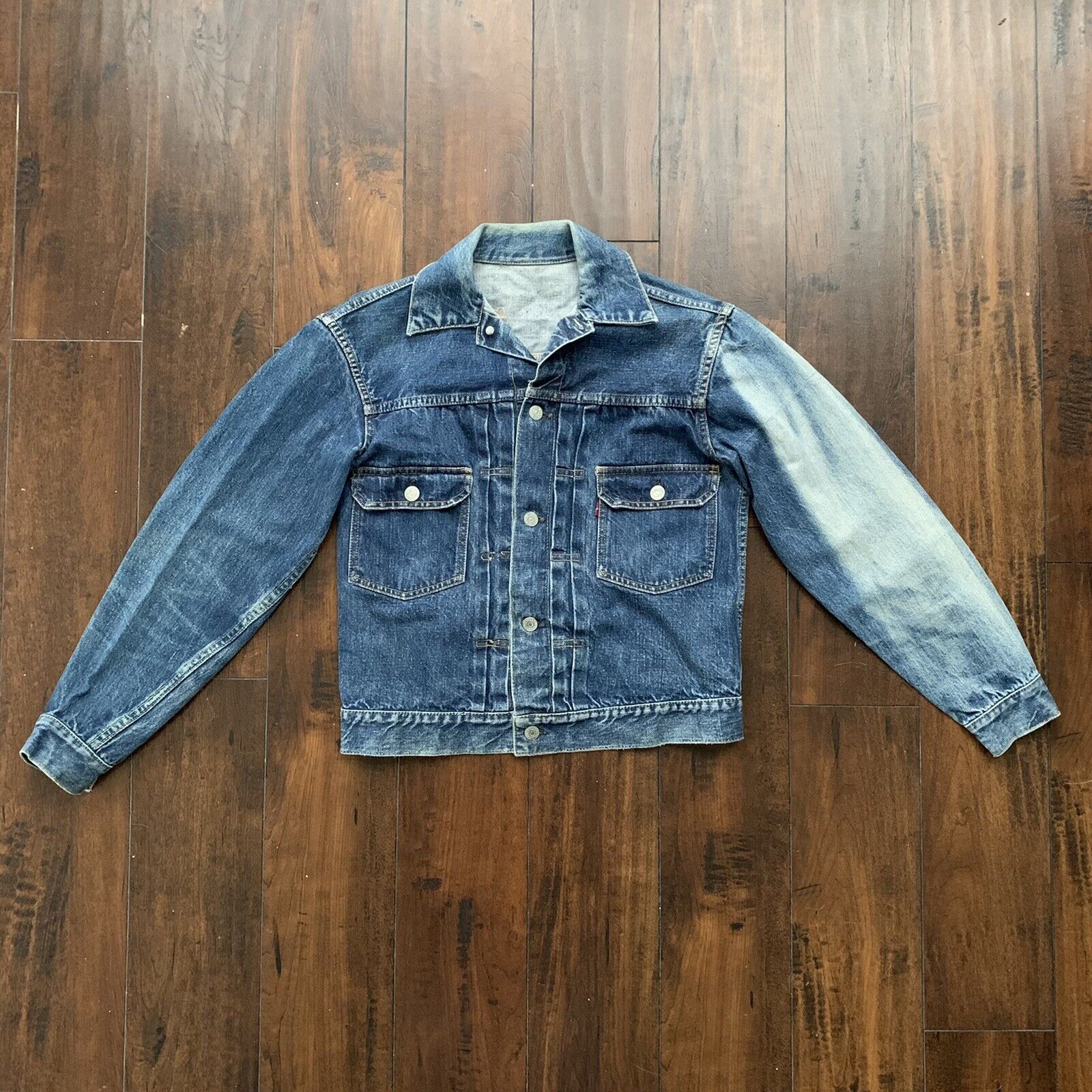 Vintage Levis 1950s Type 2 Denim Jacket Big E 50s… - image 1