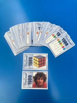 TRIVIAL PURSUIT Lot de 50 Cartes Jeu Edition NOS ANNEES 1980 Questions Recharge - Photo 1/3