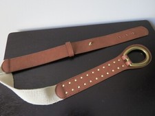 NEW 38 CARMEL BROWN BEIGE ADJUSTABLE BELT - SIZE S/M