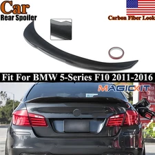For 11-16 BMW F10 528i 535i 535d 550i M5 Carbon Color Highkick PSM Trunk Spoiler