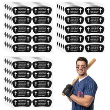 120 Pcs Christian Eye Black Stickers Cross Bible Verses Eye Black for Basebal...
