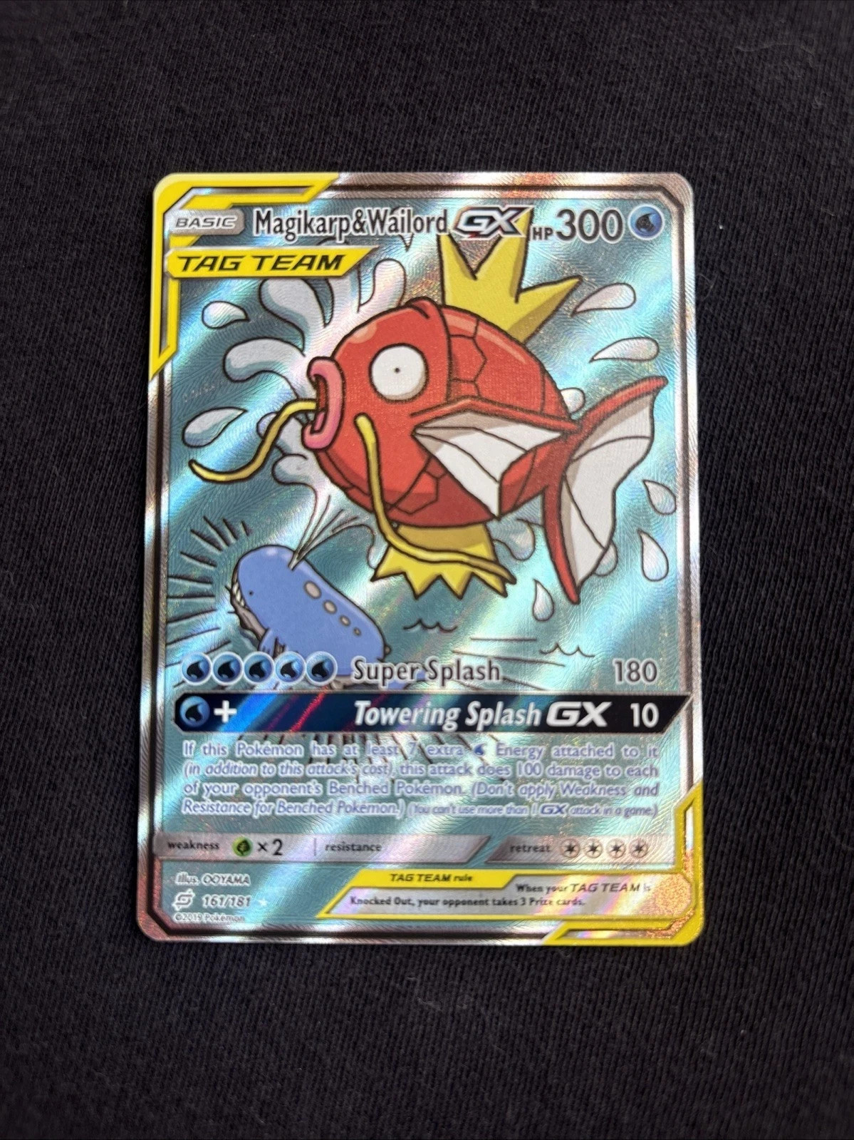 Pokemon Sun&Moon Tag Team GX Alternative Art Magikarp Wailord 161/181