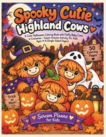 Halloween Malbuch FüR Kinder 4-8 Jahre - Highland Cows KostüMe, Einzelseiten