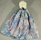 Vintage 1980s Blue Purple Pink Dress for Barbie Dolls with Snapback Buttons