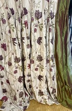 STUNNING OSBORNE & LITTLE TARAMANA BESPOKE LUXURIOUS SILK EMBROIDERED CURTAINS