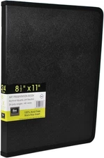 Filexec Products Art Presentation Book, 8.5"x11", 24Page/48 1 Pack, Black 