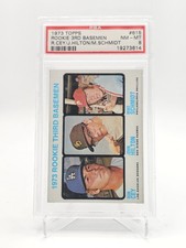 RON CEY JOHN HILTON MIKE SCHMIDT 1973 TOPPS BASEBALL ROOKIE RC #615 PSA 8 Q3855