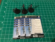 Star Wars Minis WOTC Bounty Hunters Mistryl Shadow Guard x3 w/Card U 40/60