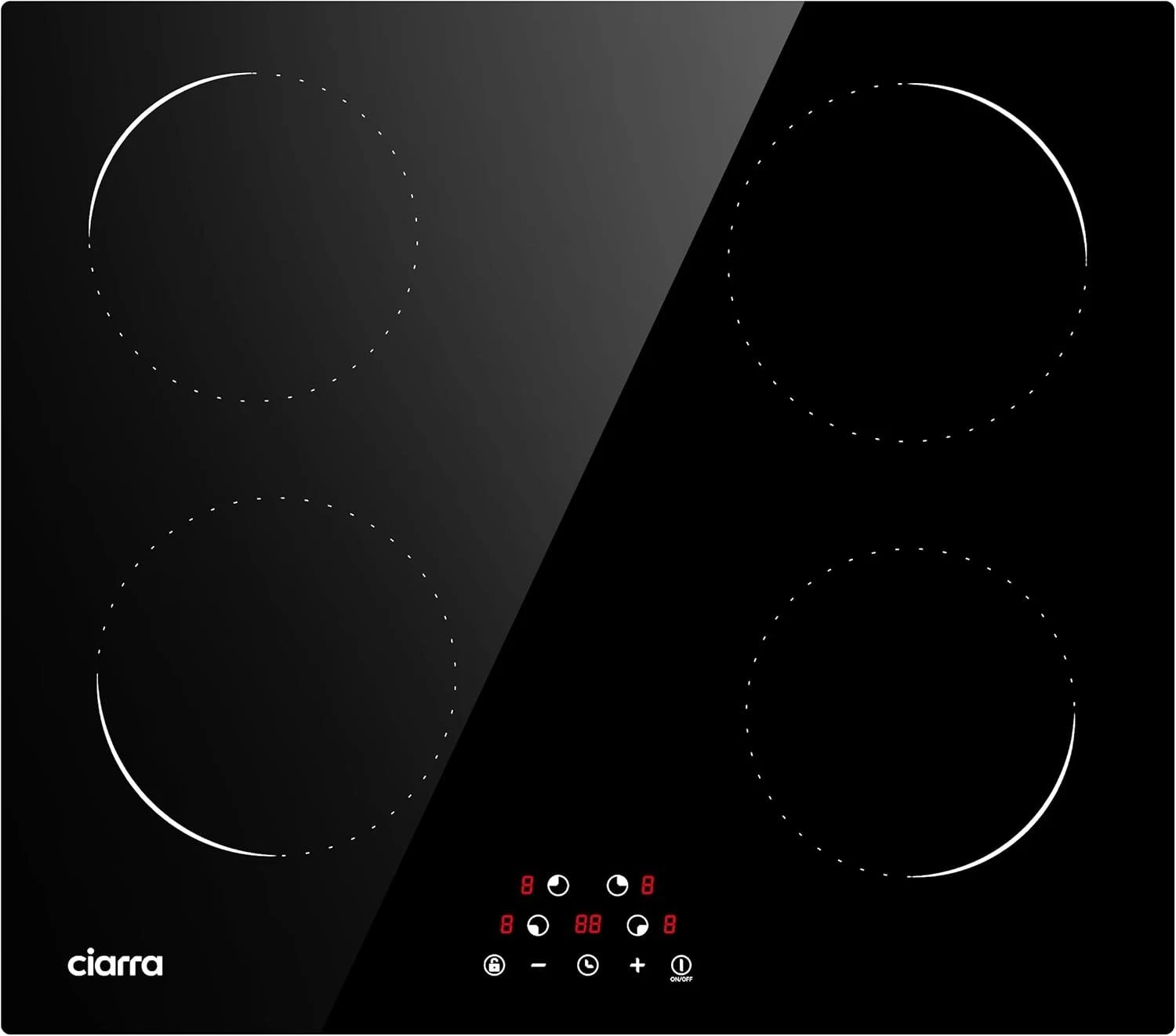 CIARRA CABBIH4-C Built-in Induction Hob 4 Zones Touch Control Ceramic Glass New